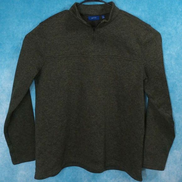 Apt. 9 Other - APT.9 1/4 Zip Pullover Sweater, Long Sleeve, Green, Size XL
